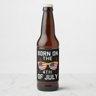 ７月４日生まれの誕生日サングラス USA ビールラベル