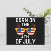 ７月４日生まれの誕生日サングラス USA 招待状 (スタンド正面)