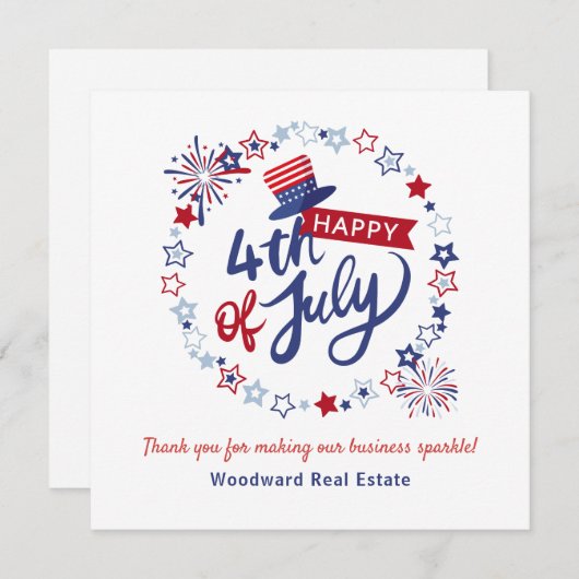 ７月４日 |不動産実在お客様の予算に感謝 ノートカード (正面/裏面)