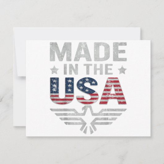 7月4日 女性 男性 愛国 アメリカ国旗 独立記念日 サンキューカード (正面)