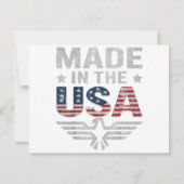 7月4日 女性 男性 愛国 アメリカ国旗 独立記念日 サンキューカード (裏面)