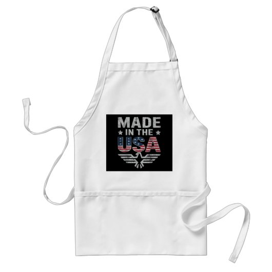 7月4日 女性 男性 愛国 アメリカ国旗 独立記念日 スタンダードエプロン (正面)