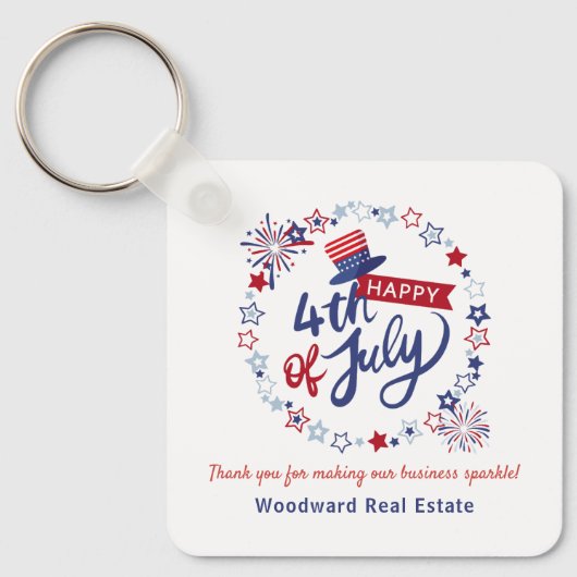 7月4日 実在|資産予算パーソナライズされた キーホルダー (正面)