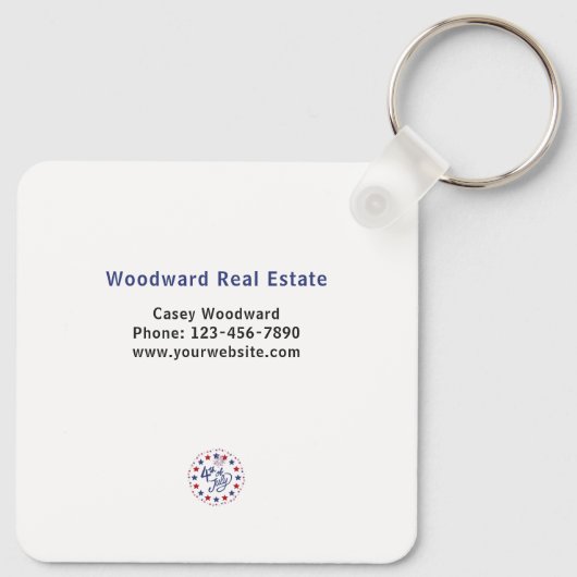 7月4日 実在|資産予算パーソナライズされた キーホルダー (裏面)