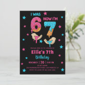 7歳の女の子の誕生日 招待状 (スタンド正面)