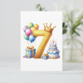 ７歳の誕生日おめでとう エンクロージャーカード (スタンド正面)