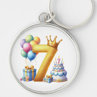 7歳の誕生日おめでとう キーホルダー
