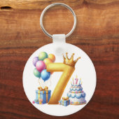 ７歳の誕生日おめでとう キーホルダー (正面)
