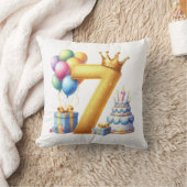 7歳の誕生日おめでとう クッション (ブランケット)
