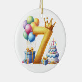 ７歳の誕生日おめでとう セラミックオーナメント (右)