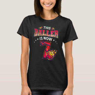 ７歳の誕生日おめでとう バスケットボール少年 Tシャツ