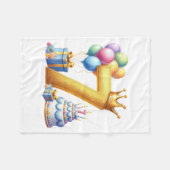 ７歳の誕生日おめでとう フリースブランケット (正面(横))