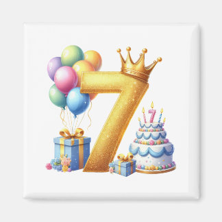 7歳の誕生日おめでとう マグネット