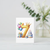7歳の誕生日おめでとう 名刺 (スタンド正面)