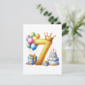 ７歳の誕生日おめでとう 招待状 (スタンド正面)