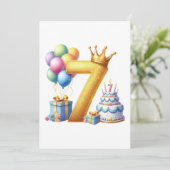 7歳の誕生日おめでとう 招待状 (スタンド正面)