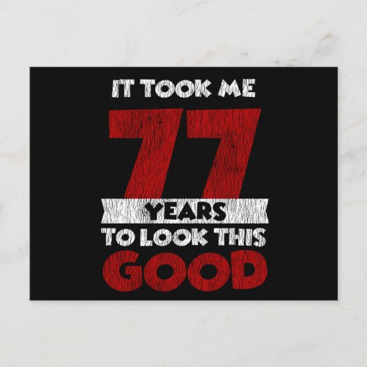 77歳の誕生日 私をかっこよく見せてくれた 77歳の誕生日 ポストカード (正面)