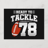 ７８歳の誕生日パーティーでフットボール ポストカード (正面)