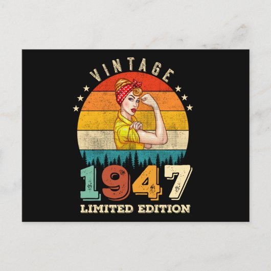 ７８歳の誕生日 １９４７年ヴィンテージ ７８歳の誕生日 女性 ポストカード (正面)