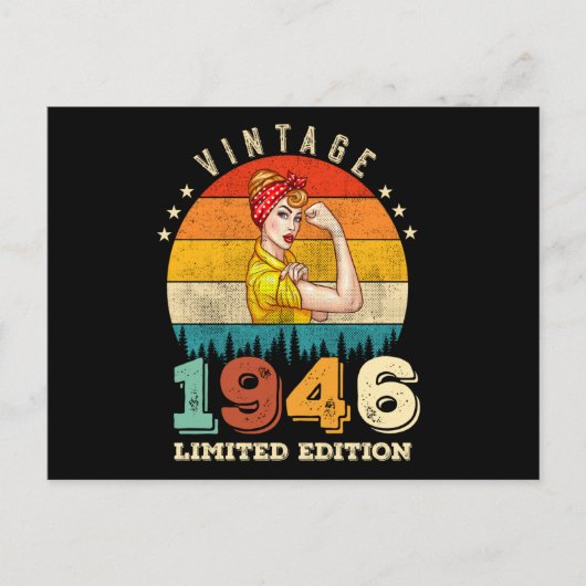 ７９歳の誕生日 １９４６年ヴィンテージ ７９歳の誕生日 女性 ポストカード (正面)