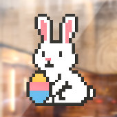 ８ビットのかわいいイースターバニー/ウサギ ウィンドウサイン (シート2)