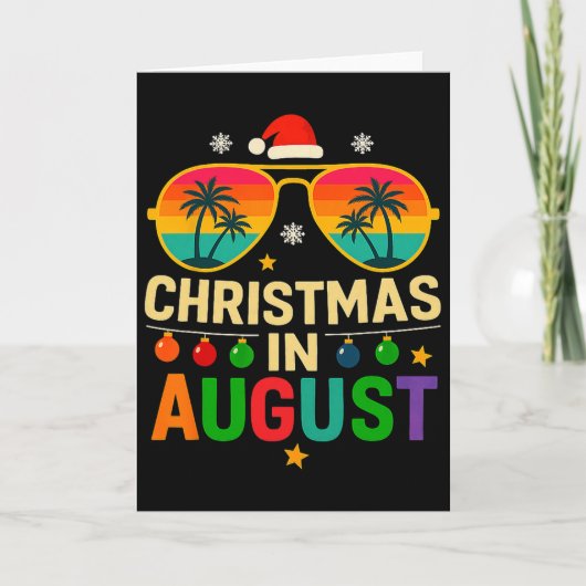 ８月のクリスマス 夏休み クリスマス カード (正面)