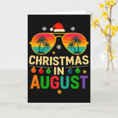 ８月のクリスマス 夏休み クリスマス カード (黄色い花)