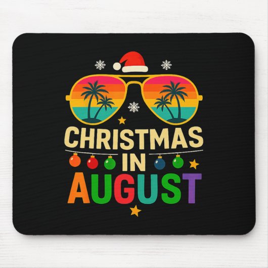 8月のクリスマス 夏休み クリスマス マウスパッド (正面)