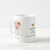8月の誕生花マグ コーヒーマグカップ (正面左)