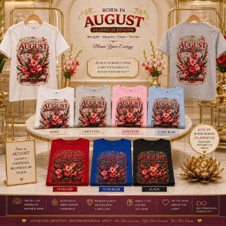 8月生まれのグラジオラス エディション レディースTシャツ Tシャツ