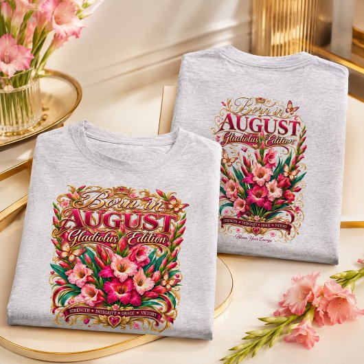 8月生まれ グラジオラス エディション 誕生花 Tシャツ