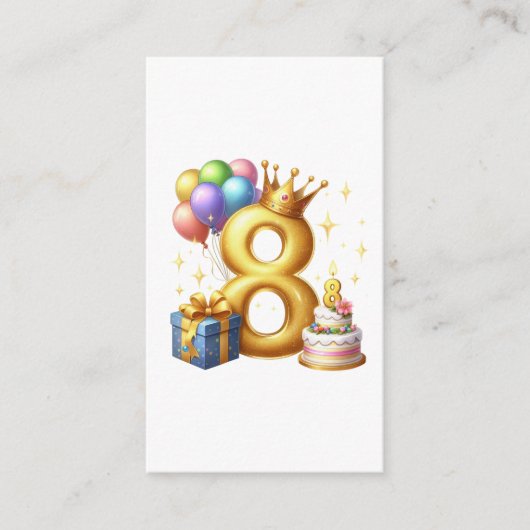 ８歳の誕生日おめでとう エンクロージャーカード (正面)
