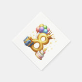 ８歳の誕生日おめでとう スタンダードカクテルナプキン (角)