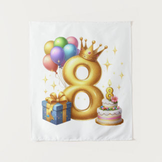 8歳の誕生日おめでとう タペストリー