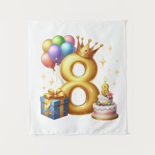 ８歳の誕生日おめでとう タペストリー (正面)