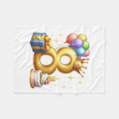 8歳の誕生日おめでとう フリースブランケット (正面(横))