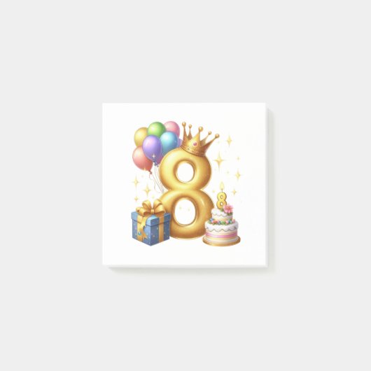 8歳の誕生日おめでとう ポストイット (正面)