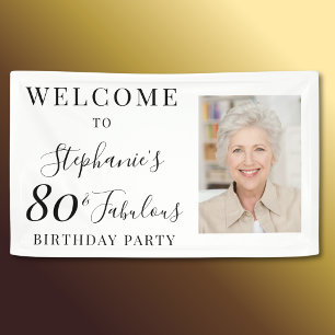 80歳とファビュラスなお祝い 80歳の誕生日フォトパーティー 横断幕