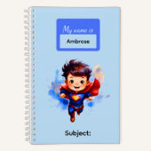 ９人のスーパーヒーロー キッズ 男の子 文房具 学生 ノートブック (正面)