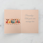 ９人のダンシングレディ　ミッドセンチュリー　レトロ　カットアウト　３ シーズンカード (内部)