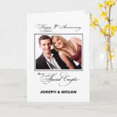 ９周年結婚記念日 オーダーネーム/写真 カード (黄色い花)