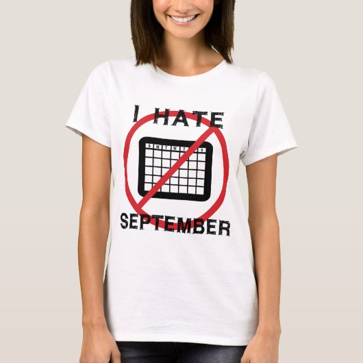 9月が嫌い Tシャツ (正面)