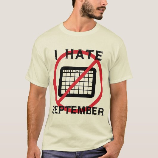 ９月が嫌い Tシャツ (正面)