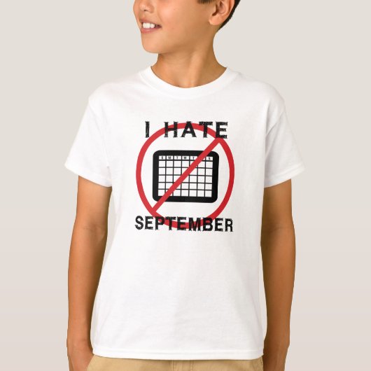 9月が嫌い Tシャツ (正面)