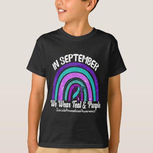 9月のテール&パープルレインボーのスイ Tシャツ (正面)