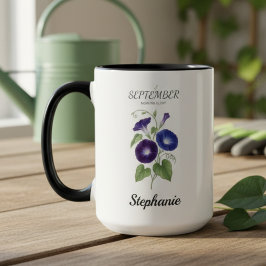 ９月の花の朝の誕生日の思い出 マグカップ
