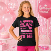 9月の誕生日ガール ピンクのプリンセス クイーン ギフト Tシャツ