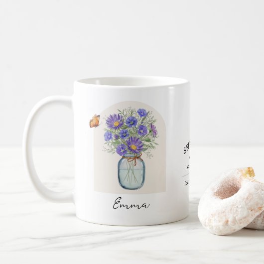 ９月の誕生月フラワーマグ コーヒーマグカップ (ドーナツ)