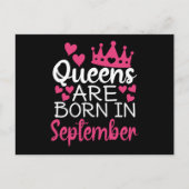 9月生まれの女王は生まれながらのものだ ポストカード (正面)