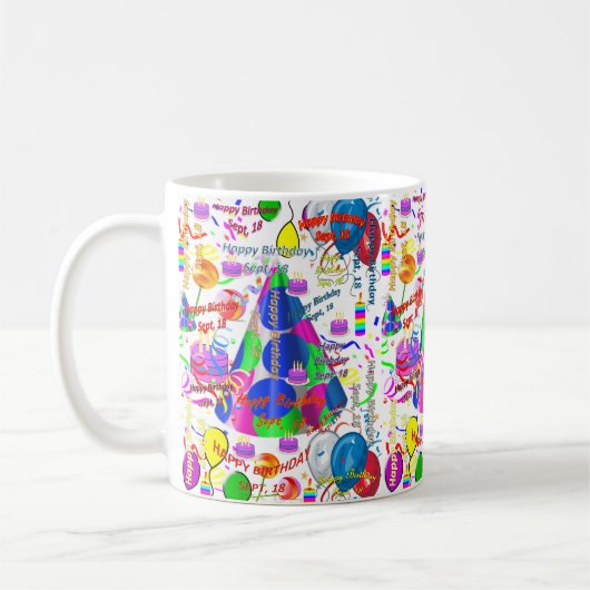 9月18日 誕生日マグカップ コーヒーマグカップ (左)